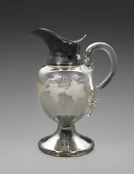Jarra, c. 1865-1871 (vidro prateado, placa de prata, cortiça, papel)