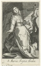 Heilige Maria als kluizenares Santa Maria Sobrinho de Abraão (título no objeto) Kluizenaressen (título da série) O Deserto Sagrado dos Ascetas (título da série)