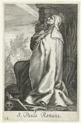 Santa Paula de Roma como eremita S. Paula Romana (título no objeto) Hermitesses (título da série) Sacra Eremus Ascetriarum (título da série)
