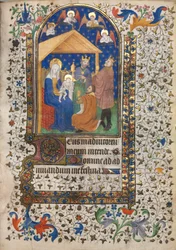 Livro de Horas de Uso de Paris: Adoração dos Magos, c. 1420