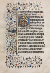 Livro de horas de uso de Paris: inicial decorada, c. 1420