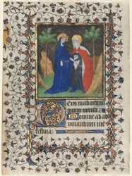 Folhas de um Livro de Horas: A Visitação e Cristo no Julgamento, c. 1415