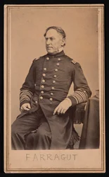 Retrato de David Glasgow Farragut 1801-1870, antes de 1870.