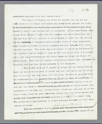 Página 539, Capítulo 27, A passagem excluída que descreve a destruição do castelo do Drácula, do manuscrito digitado original de Bram Stoker de &39;Drácula&39; (impressão)