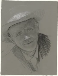 Retrato de um homem com um chapéu