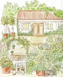Um encantador jardim rústico