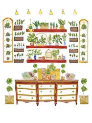 Exuberante jardim interior