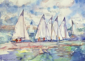 Veleiros azuis, 1989 (wc no papel)