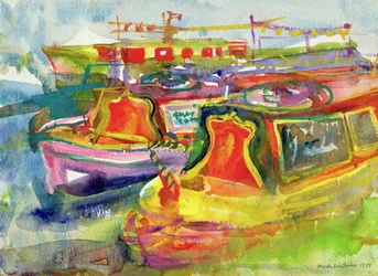 Barcos de Canal, 1989 (wc no papel)