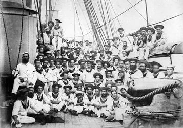 Empresa a bordo do HMS Eclipse, c.1888