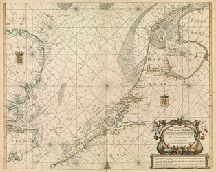 Carta do Mar do Norte e da costa neerlandesa