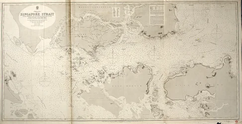 Mar da China ESTREITO DE SINGAPURA Pelo comandante do Estado-Maior JW Reed, pelos capitães de marinha TH Tizard... Assistido pelos oficiais do HMS Rifleman 1865-69
