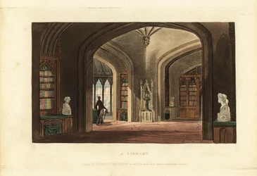 Design para uma biblioteca de estilo gótico, Era Regency