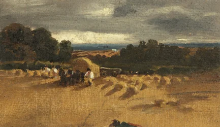 Cena da colheita (óleo sobre papel)
