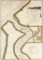 Mapa do rio Hoogly, c.1777 (gravura)