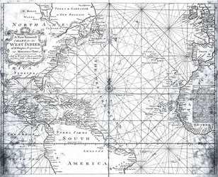 Mapa do Atlântico Norte por Monte e Página