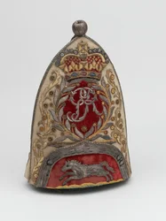 Chapéu granadeiro do oficial, 65º Regimento de Pé, 1758 por volta