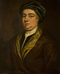 Retrato de um desconhecido cavalheiro (uma vez disse ser um Hogarth auto portait), de 1730