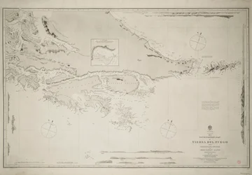 A parte sudeste da Terra do Fogo com a Ilha de Staten, o Cabo Horn e a Ilha Diego Ramirez