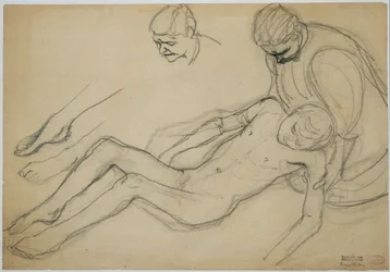 Tornar-se e morrer (esboço), c.1920 (lápis sobre papel)