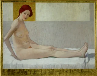 Mulher sentada (óleo sobre tela)