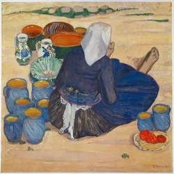 Toepfermarkt - mercado com vasos (óleo sobre tela)