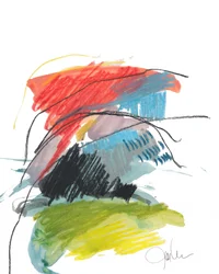 Traços abstratos coloridos