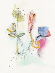 Flores vibrantes em aguarela