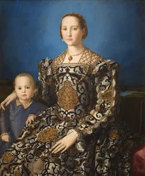 Italiano: Ritratto di Eleonora di Toledo col figlio Giovanni Retrato de Eleanor de Toledo e do seu filho Giovanni de