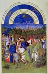 Facsimile de Maio: Courtly Figures on Horseback, de 