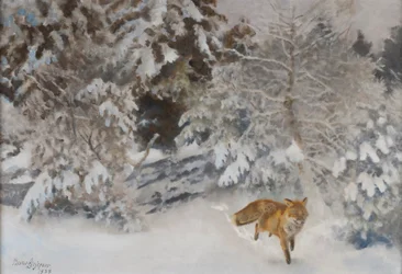 Raposa na paisagem do inverno, 1938