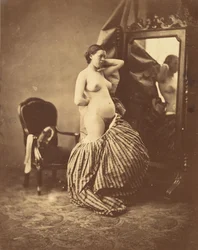 [Nu diante de um espelho], c. 1857.