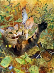 Um gato e um tentilhão, 1885 1945.
