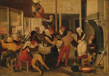 Festa num bordel, c.1540 (óleo sobre painel)