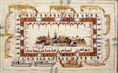 Pano com vista para o Palácio de Mandalay (têxtil)