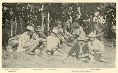 Conferência Após Rough Riders Battle, Guerra Hispano-Americana, junho de 1898, 1899.