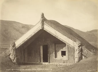 Conselho da Câmara - Wairoa - Após a Erupção Jun 10.86, julho de 1886 (albumen print)