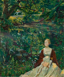 De uma pintura de Byam Shaw, c1899