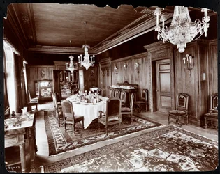 Sala de jantar no Hotel Knickerbocker, 1906 (impressão em gelatina prateada)