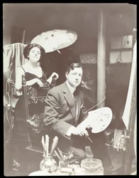 Harrison Fisher and Model, 1908-9 (impressão de gelatina de prata)