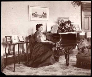 Madame Frances Saville at Home, 1895 (impressão em gelatina de prata)