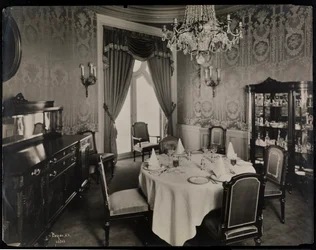 Sala de jantar privada no Hotel Knickerbocker, 1906 (impressão em gelatina prateada)