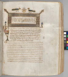 Livro do Evangelho com Comentários: Retrato de Lucas, c.1000-1100 (tinta, tempera, ouro e velino; encadernação em couro)