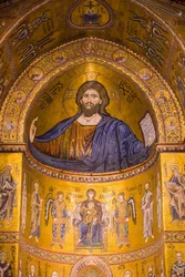 Imagem de Jesus, Catedral de Santa Maria Nuova, Monreale, Sicília, Itália, Europa
