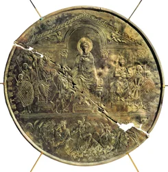 Missorium (prato grande de prata) de Theodosius I (346-395), século IV d.C. (prata)