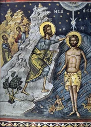Epifania - Mestre Bizantino - Século XVI - Fresco - Mosteiro Dionysiou, Monte Athos