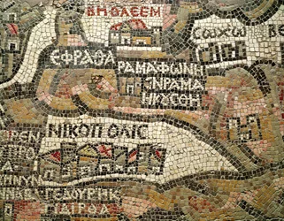 Belém, detalhe de um mapa de Jericó (mosaico) (ver também 86282 e 250599)