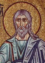 O profeta Jeremias (século VI a.C.). Obra de um mestre bizantino, mosaico, pormenor da decoração da Basílica de São Marcos em Veneza (Itália)