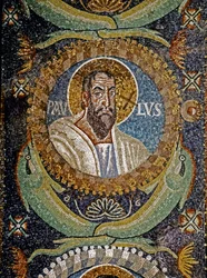 PAULUS: Mosaico bizantino, século VI (mosaico)