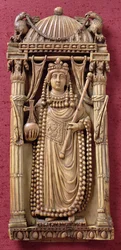 Escultura em relevo de uma Imperatriz, c.500 dC